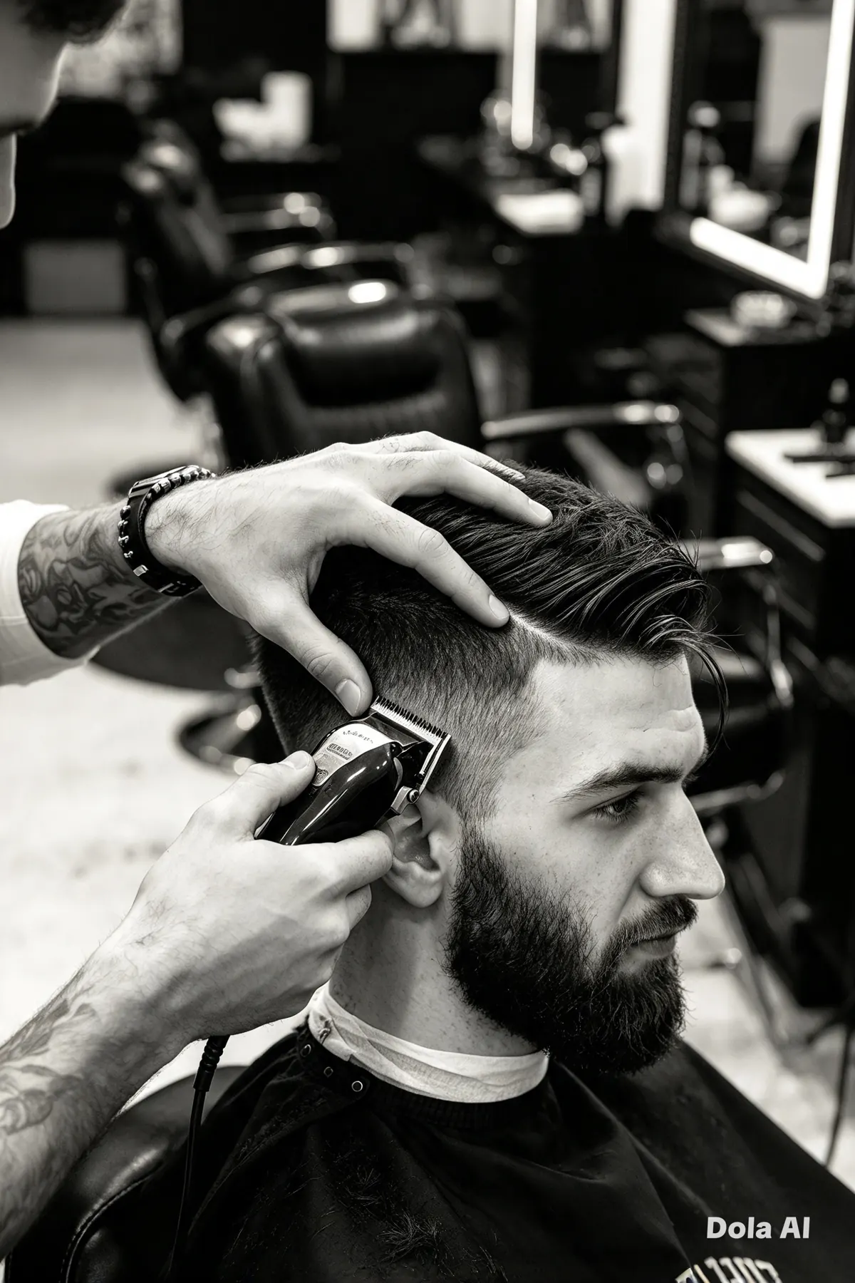 Haircut with clippers