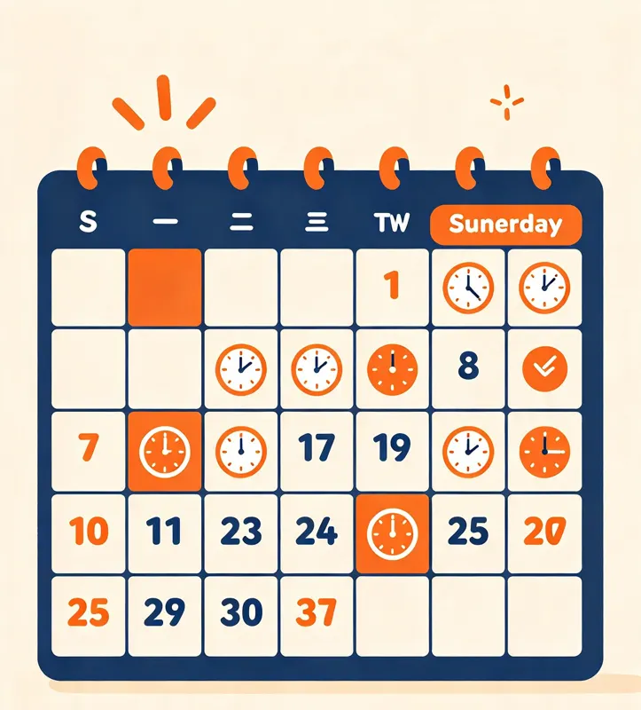 Ilustrasi kalender jadwal kelas